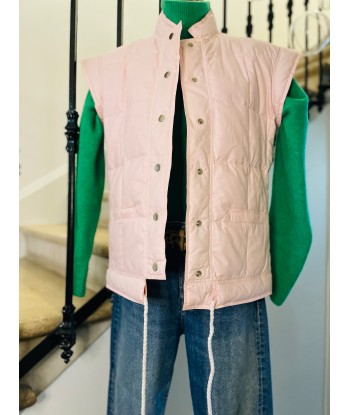 Blouson sans manche rose poudré vente chaude votre 