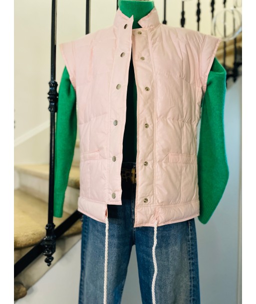 Blouson sans manche rose poudré vente chaude votre 