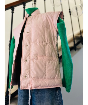 Blouson sans manche rose poudré vente chaude votre 