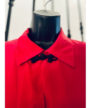 Blouse/tunique en soie rouge offre 