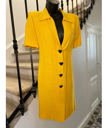 Robe jaune avec boutons 🖤 - RÉSERVÉE Comment ça marche