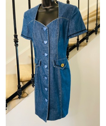 Robe en jeans boutons coeurs Les êtres humains sont 