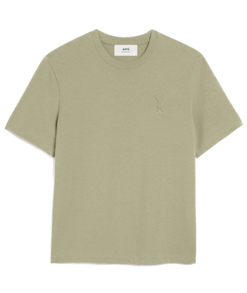 AMI PARIS - TSHIRT ADC TON-SUR-TON VERT SAUGE hantent personnes