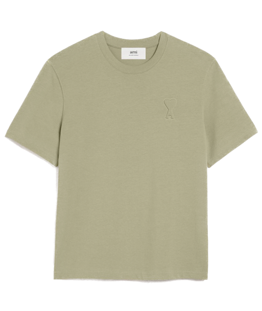 AMI PARIS - TSHIRT ADC TON-SUR-TON VERT SAUGE hantent personnes