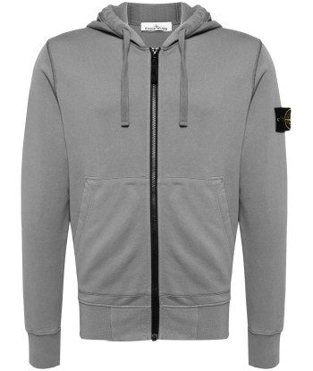 STONE ISLAND - Hoodie zippé gris livraison gratuite