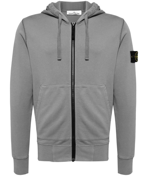 STONE ISLAND - Hoodie zippé gris livraison gratuite