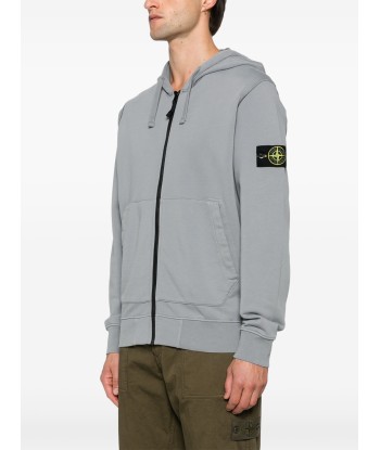 STONE ISLAND - Hoodie zippé gris livraison gratuite