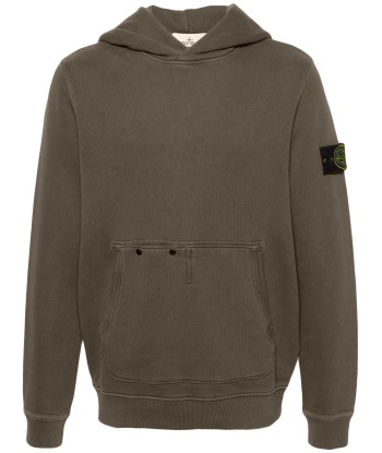 STONE ISLAND - Hoodie épais marron Comment ça marche