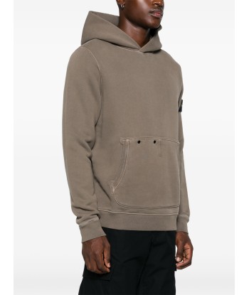 STONE ISLAND - Hoodie épais marron Comment ça marche