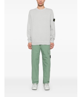 STONE ISLAND - Crewneck à poche gris livraison gratuite