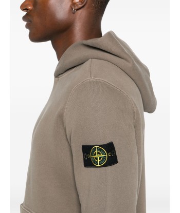 STONE ISLAND - Hoodie épais marron Comment ça marche