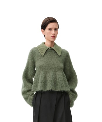 LOEWE - Pull polo en mohair mélangé en stock