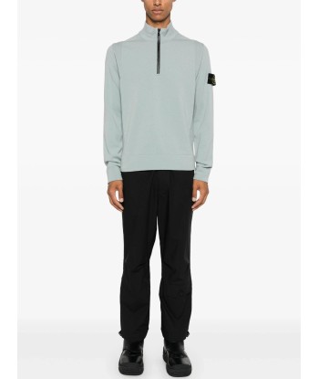 STONE ISLAND - Half-zip Vert clair pour bénéficier 