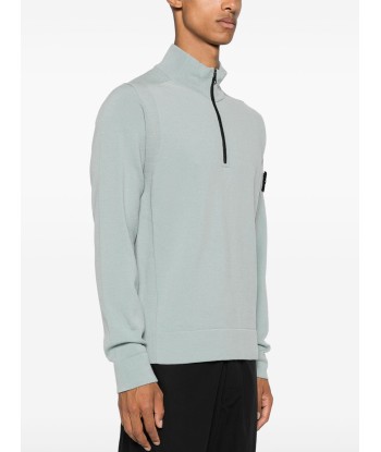 STONE ISLAND - Half-zip Vert clair pour bénéficier 