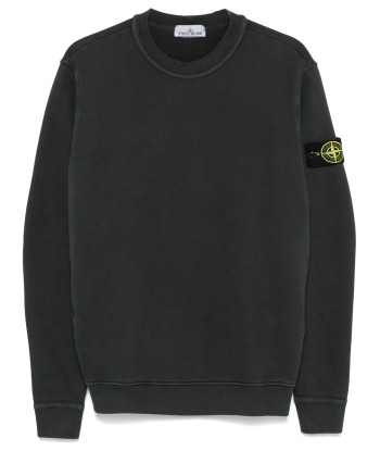 STONE ISLAND - Crewneck à poche gris anthracite solde