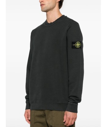 STONE ISLAND - Crewneck à poche gris anthracite solde