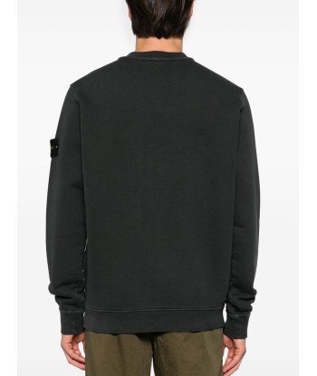 STONE ISLAND - Crewneck à poche gris anthracite solde