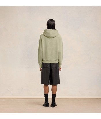 AMI PARIS - HOODIE EN COTON VERT CHINÉ Pour