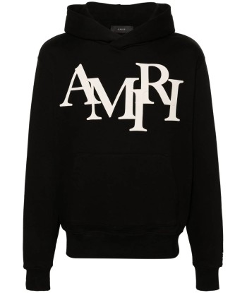 AMIRI hoodie Staggered à patch logo brillant des détails fins