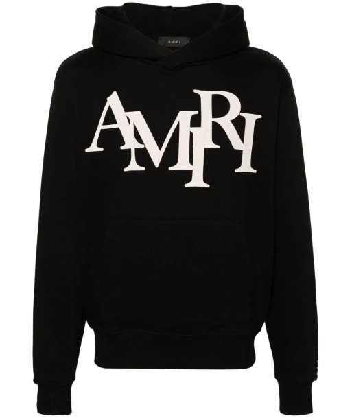 AMIRI hoodie Staggered à patch logo brillant des détails fins