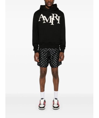 AMIRI hoodie Staggered à patch logo brillant des détails fins