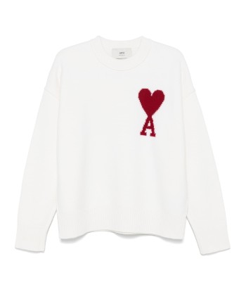 AMI PARIS - Pull en laine coeur rouge Découvrez la collection