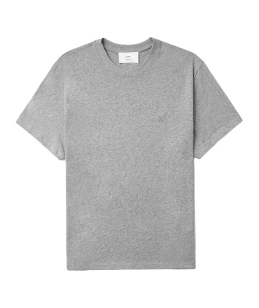 AMI PARIS - T-shirt Ami de Coeur gris ton sur ton Par le système avancé 