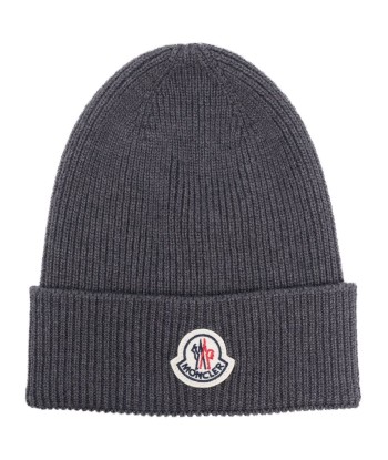 MONCLER - Bonnet en laine gris foncé l'évolution des habitudes 