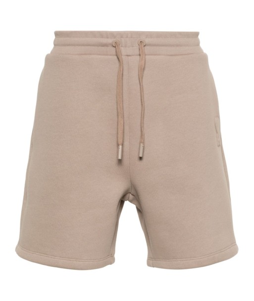 AMI PARIS - Short à logo embossé taupe prix