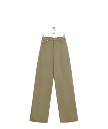 LOEWE - Pantalon taille haute en coton de l' environnement