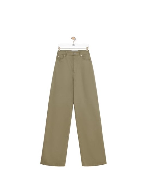 LOEWE - Pantalon taille haute en coton de l' environnement