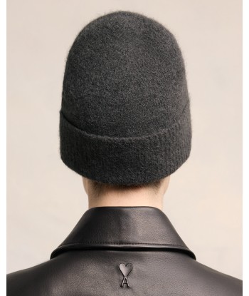 AMI PARIS - Bonnet en Alpaga Dark Grey ou a consommer sur place