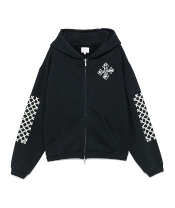 RHUDE - hoodie zippé Cross logo l'évolution des habitudes 