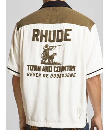 RHUDE - CHEMISE MANCHES COURTES TOWN AND COUNTRY pas cher