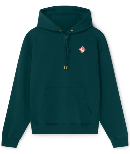 CASABLANCA - Hoodie diamond vert brillant des détails fins