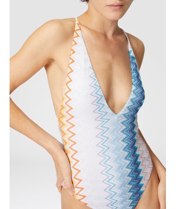 MISSONI - Maillot de bain une pièce zigzag lamé col V Les magasins à Paris