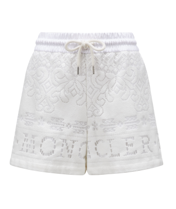 Moncler - Short brodé blanc france