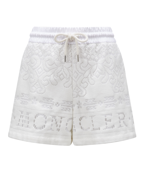 Moncler - Short brodé blanc france