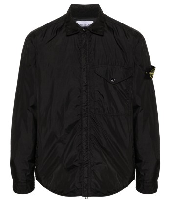 Stone Island - Surchemise crinkle noire livraison et retour toujours gratuits