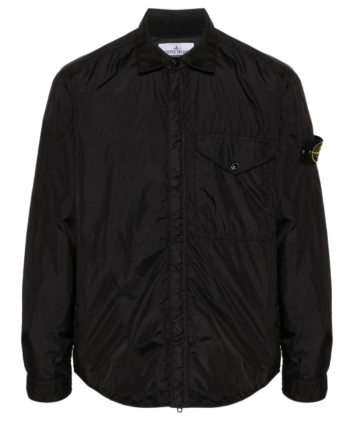 Stone Island - Surchemise crinkle noire livraison et retour toujours gratuits