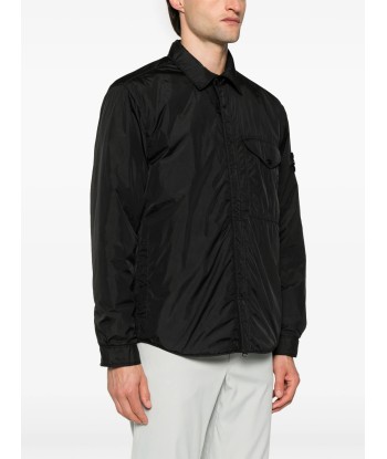 Stone Island - Surchemise crinkle noire livraison et retour toujours gratuits