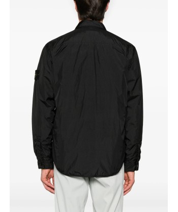 Stone Island - Surchemise crinkle noire livraison et retour toujours gratuits