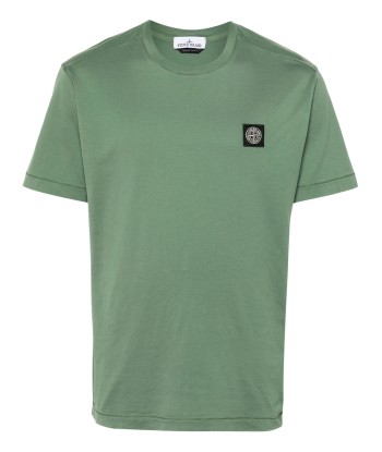 Stone Island - T-shirt vert basket pas cher