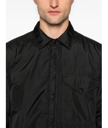 Stone Island - Surchemise crinkle noire livraison et retour toujours gratuits