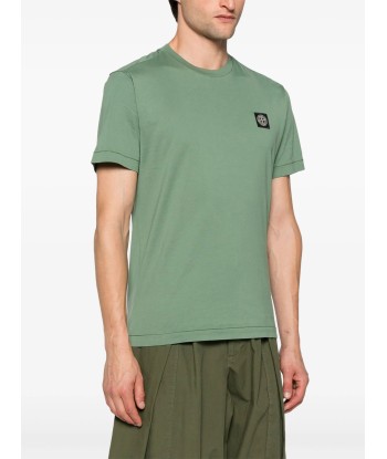 Stone Island - T-shirt vert basket pas cher