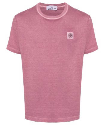 Stone Island - T shirt délavé magenta les ctes