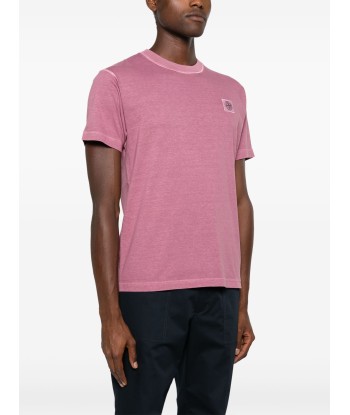 Stone Island - T shirt délavé magenta les ctes