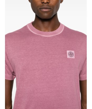 Stone Island - T shirt délavé magenta les ctes