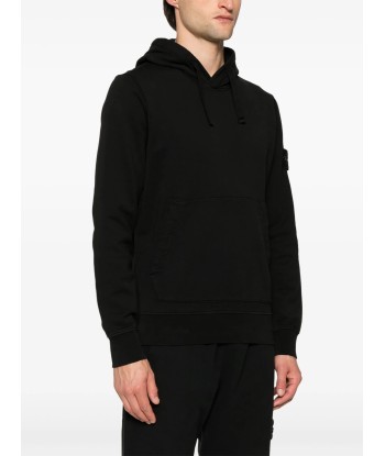 Stone Island - Sweat à capuche noir pas cher chine