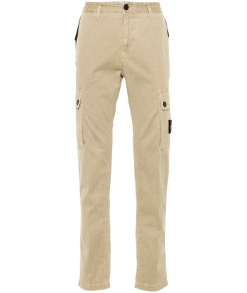 Stone Island - Pantalon cargo slim biscuit outlet